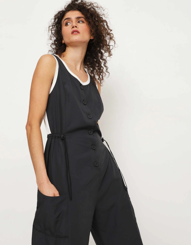 Modal Button Through Jumpsuit