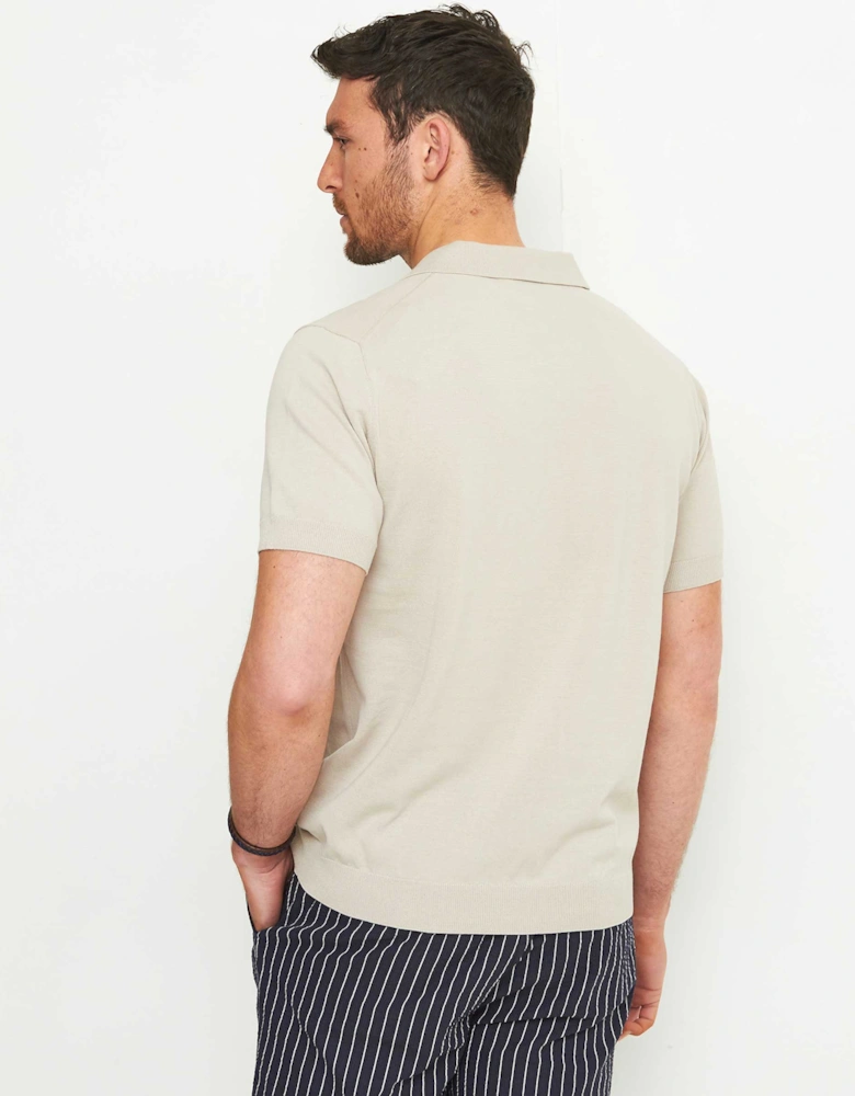 Open Collar Polo Shirt