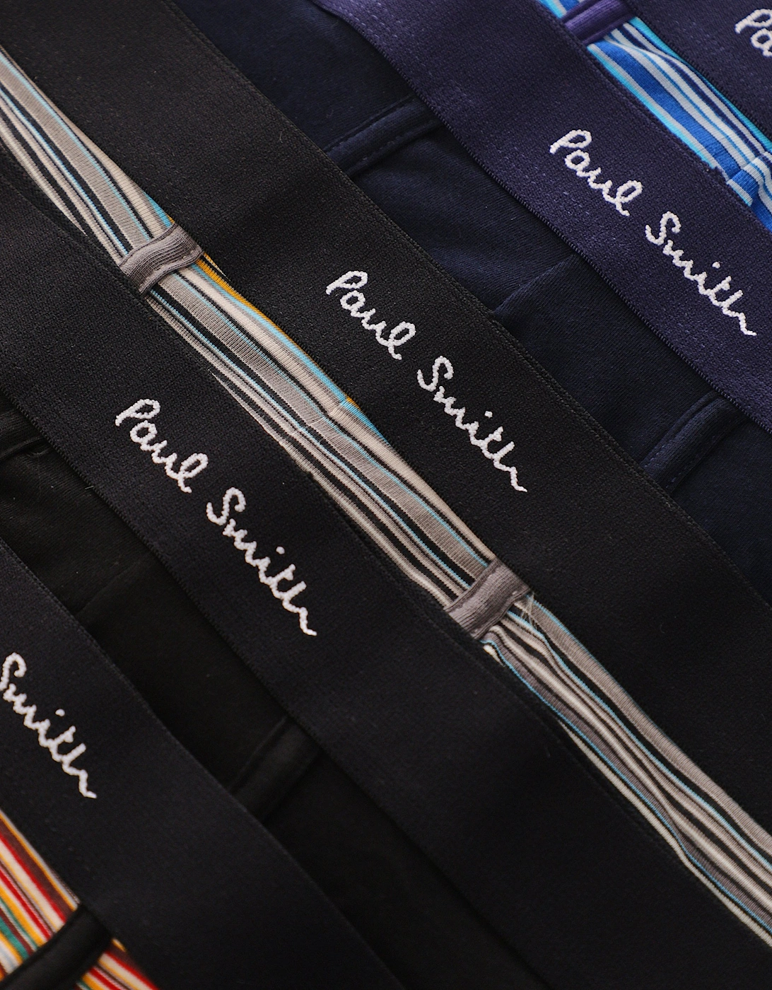 Striped and Plain Boxer Briefs 5 Pack
