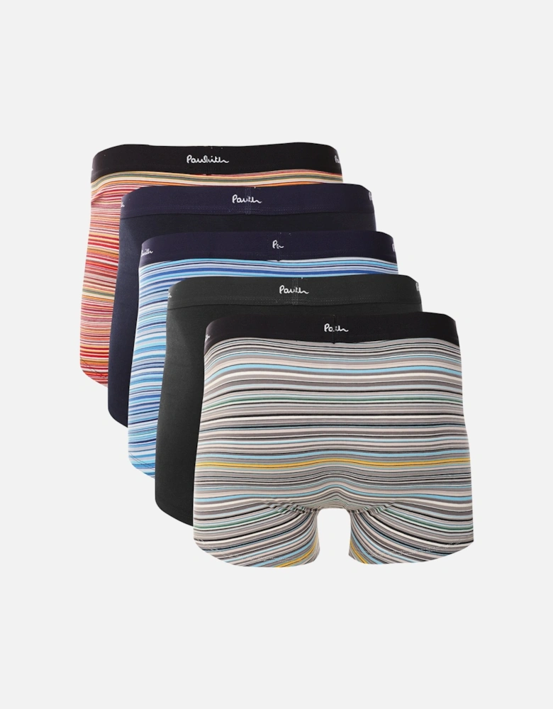 Striped and Plain Boxer Briefs 5 Pack