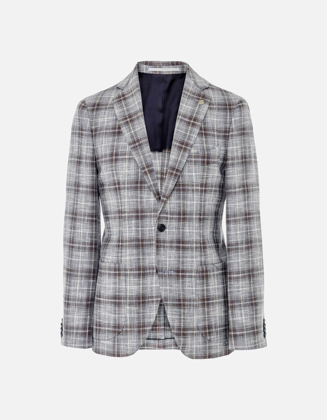 Linen Blend Loud Check Jacket, 5 of 4