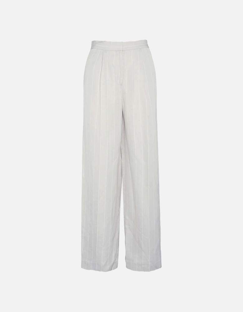 Celeste Striped Straight-Leg Trousers