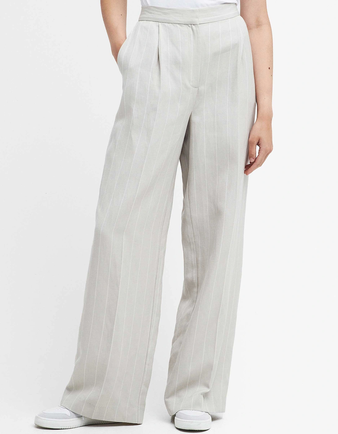 Celeste Striped Straight-Leg Trousers