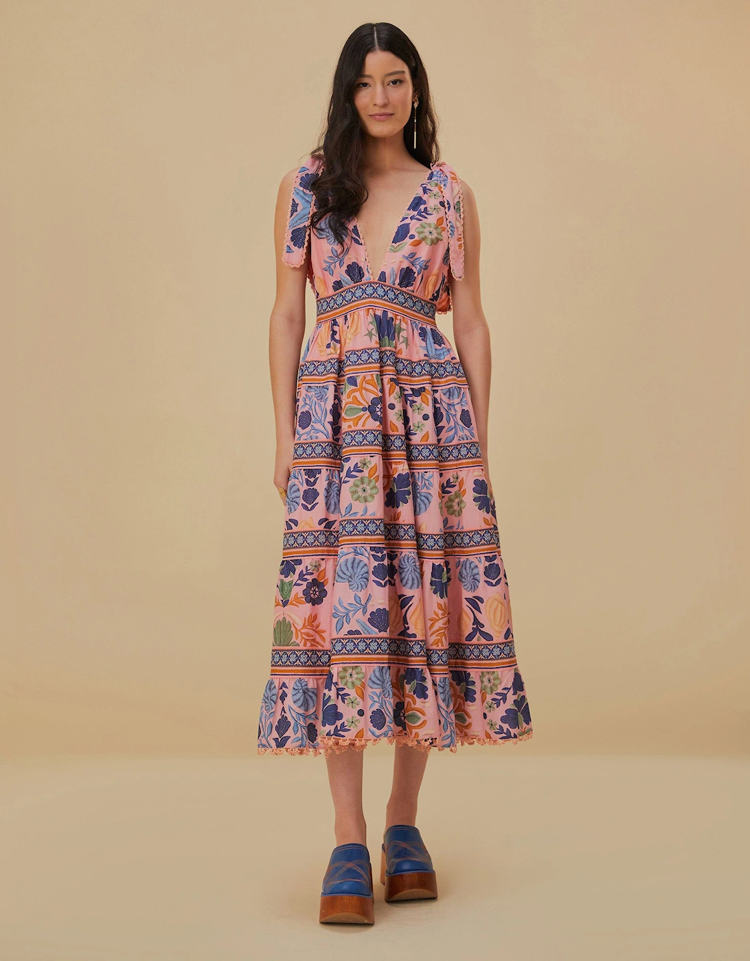 Seashell Tapestry Midi Dress