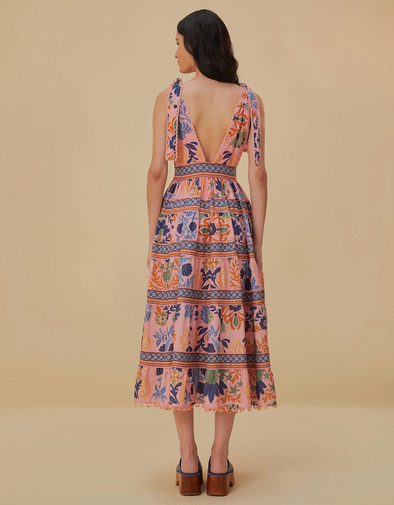 Seashell Tapestry Midi Dress