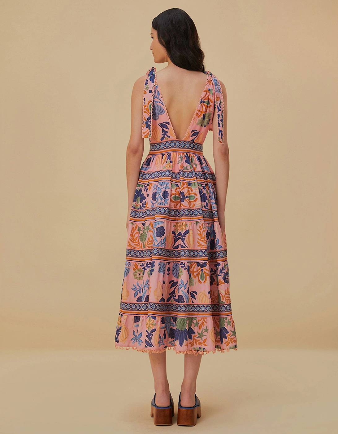 Seashell Tapestry Midi Dress