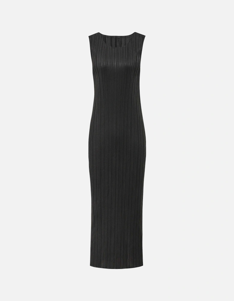 Plissé Midi Dress