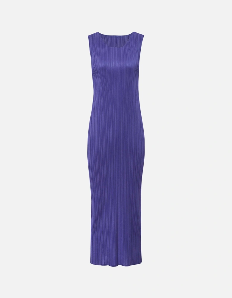 Plissé Midi Dress