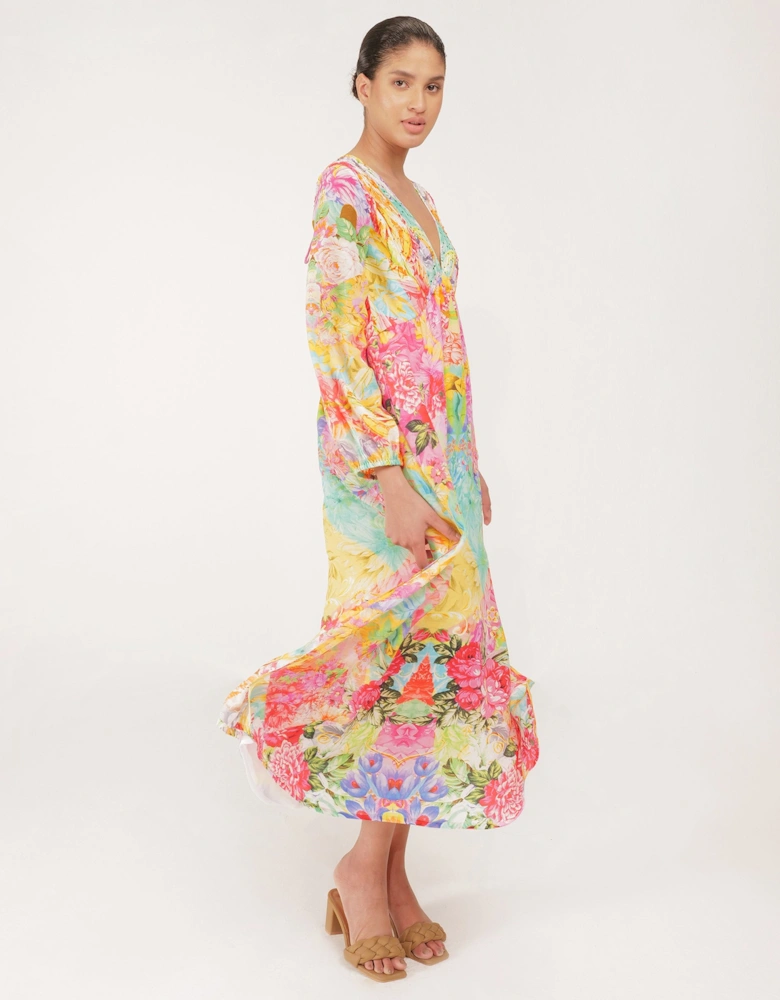 Silk Marigold Maxi Dress