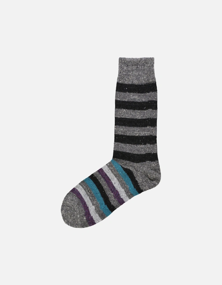 Merino Cashmere Striped Socks