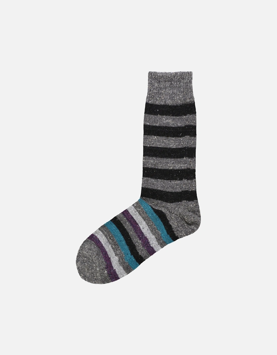 Merino Cashmere Striped Socks, 2 of 1