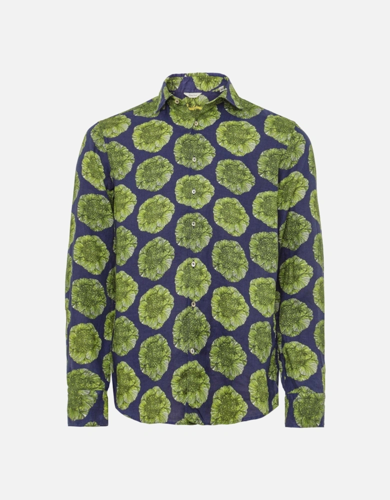 Fitted Body Linen Cabbage Shirt