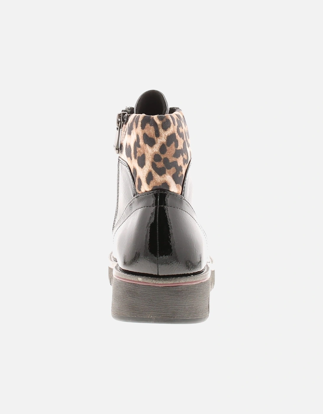 Marco Tozzi Womens Boots Ankle Mollie Lace Up  black patent UK Size