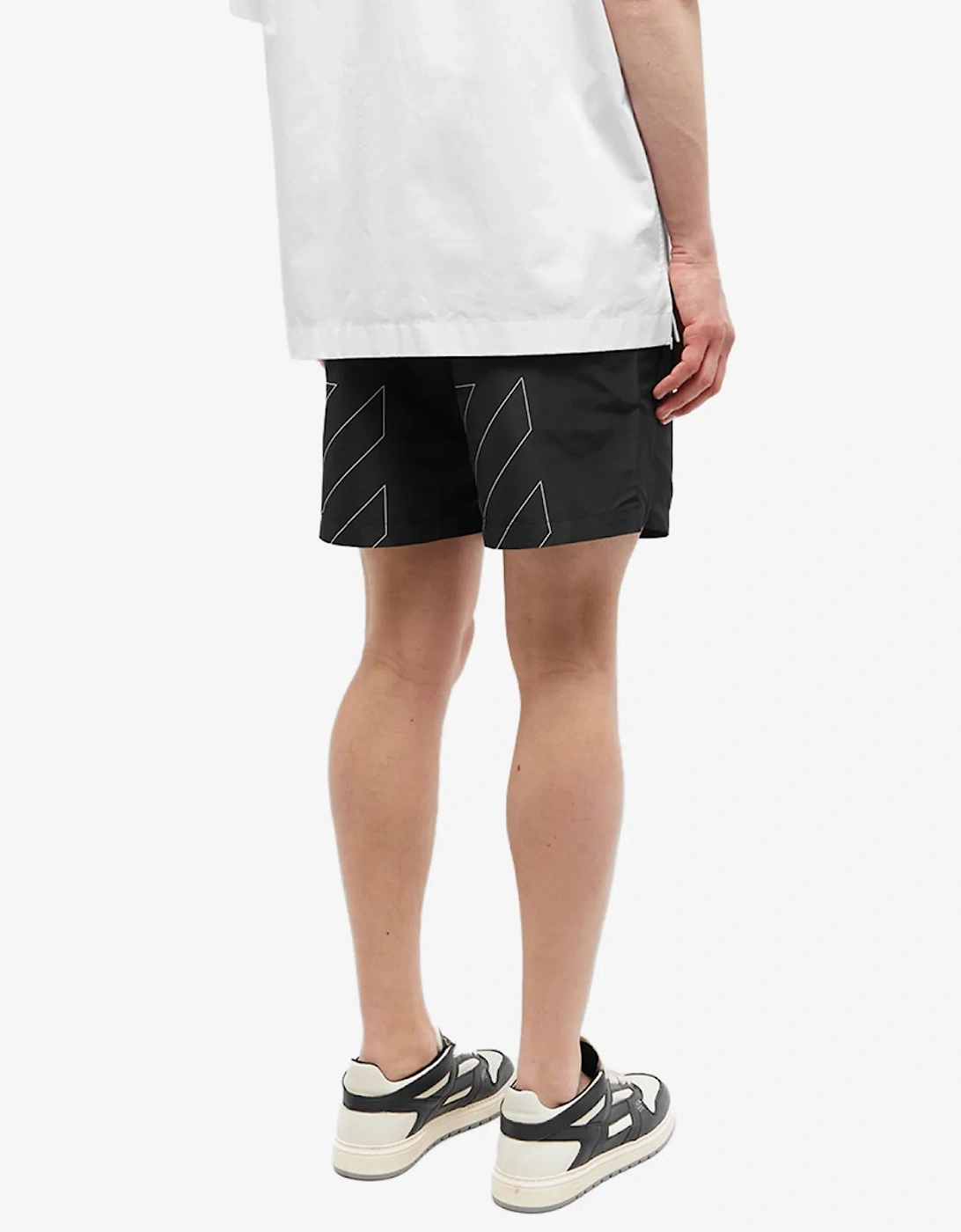 Diag Outline Swimshorts Black