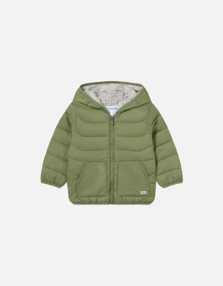 Khaki Green Puffer Coat