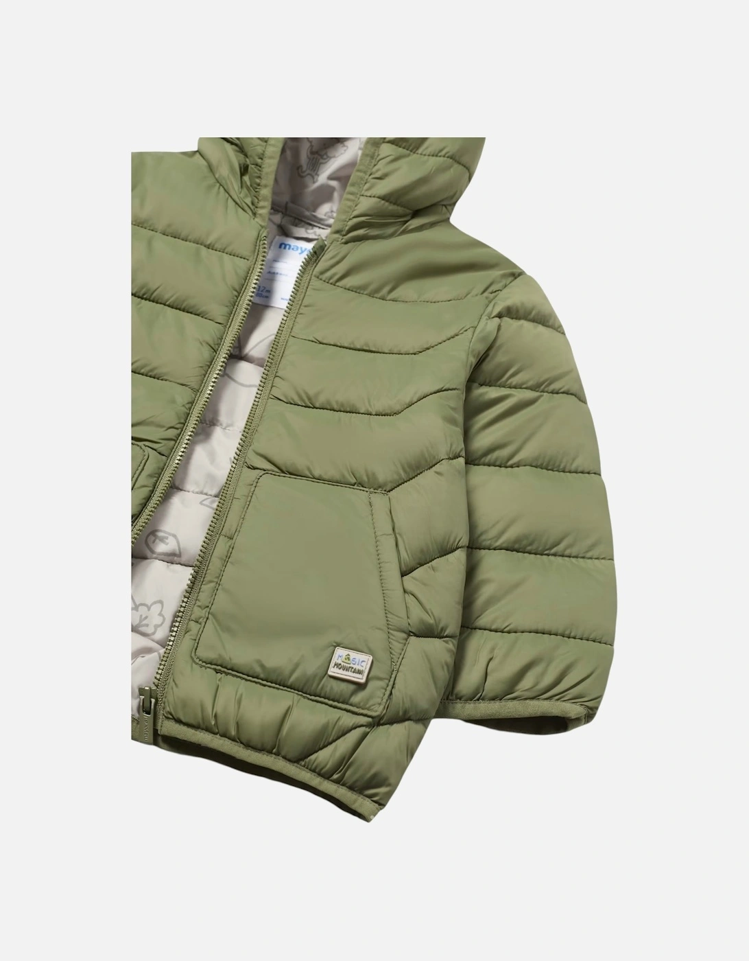 Khaki Green Puffer Coat