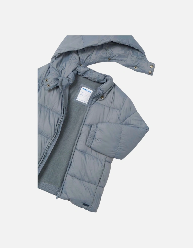 Cloud Blue Puffer Coat