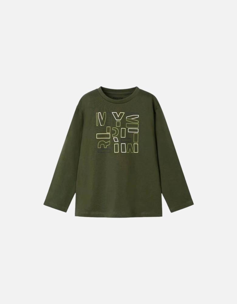 Khaki Green Long Sleeve T-Shirt