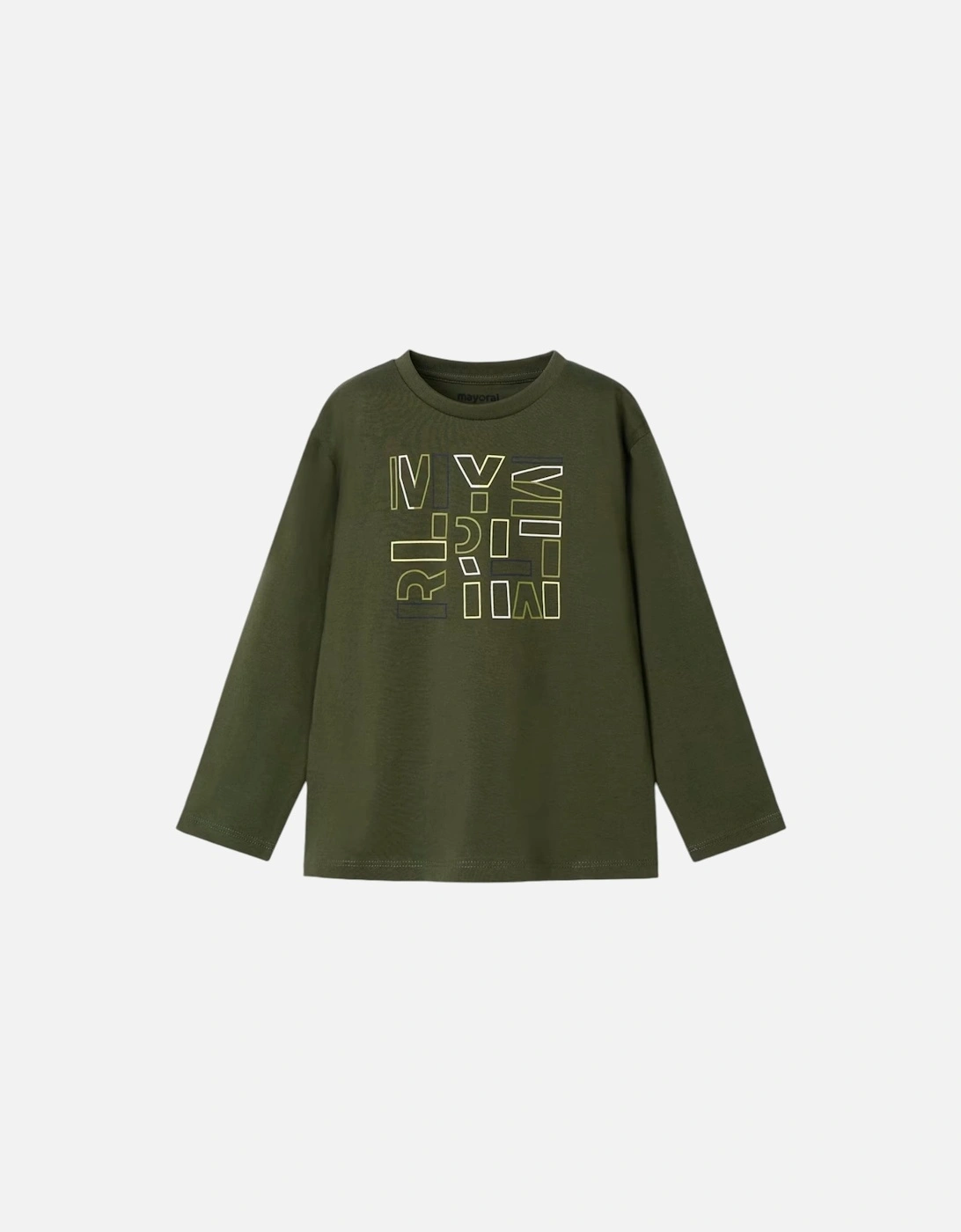 Khaki Green Long Sleeve T-Shirt, 3 of 2