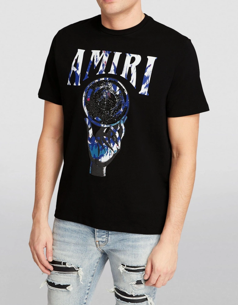 CRYSTAL BALL TEE BLACK