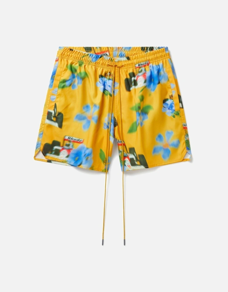 F1 CAR SWIM SHORTS YELLOW