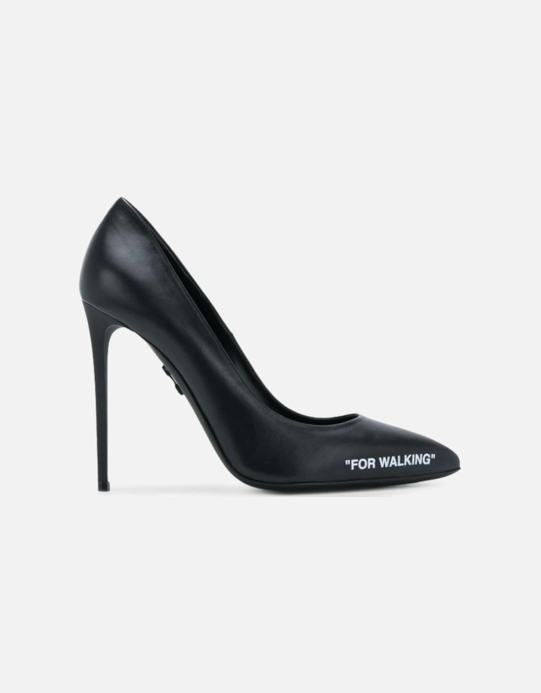 FOR WALKING LEATHER PUMPS BLACK