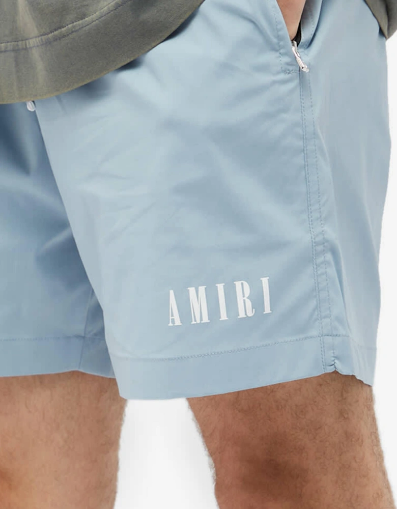 CORE LOGO SWIM SHORTS DUSTY BLUE