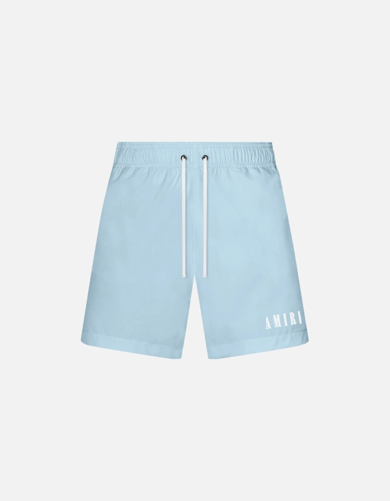 CORE LOGO SWIM SHORTS DUSTY BLUE