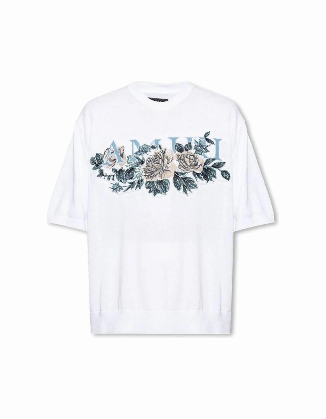 FLORAL LOGO KNITTED TEE WHITE, 4 of 3