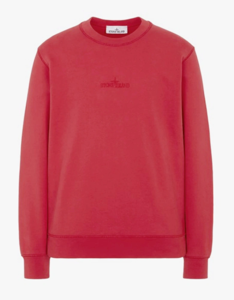 CHEST LOGO CREWNECK SWEATSHIRT RED