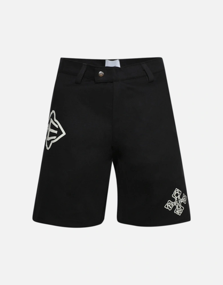 Cross Logo Twill Short Black