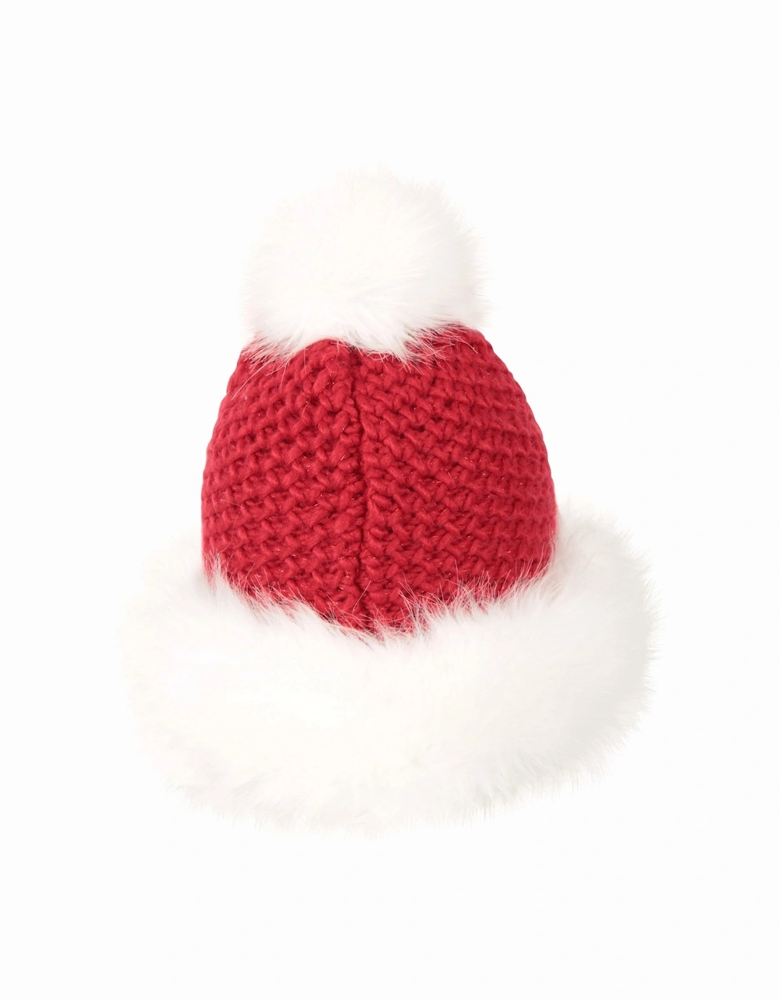 Womens/Ladies Mrs Claus Pom Pom Christmas Beanie
