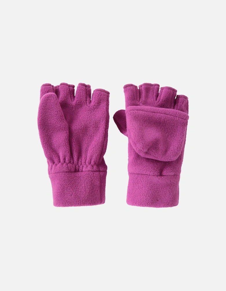 Childrens/Kids Fingerless Fleece Mittens