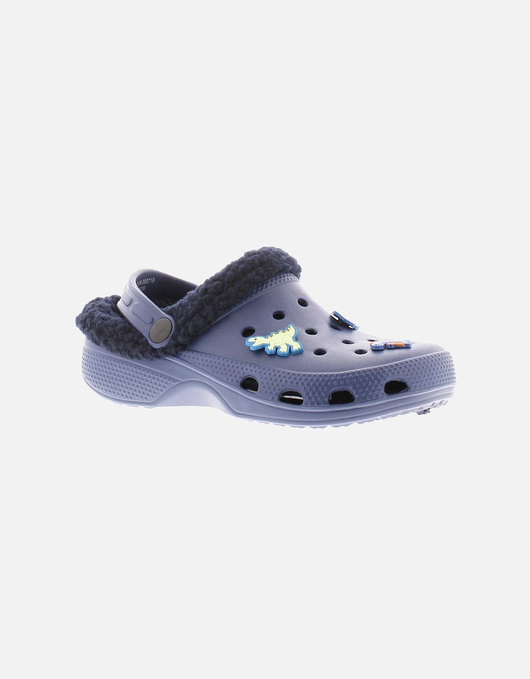 Childrens Sandals Clogs Borg Lined Dino navy UK Size, 6 of 5