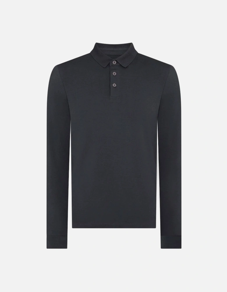 Long Sleeve Polo Shirt Charcoal