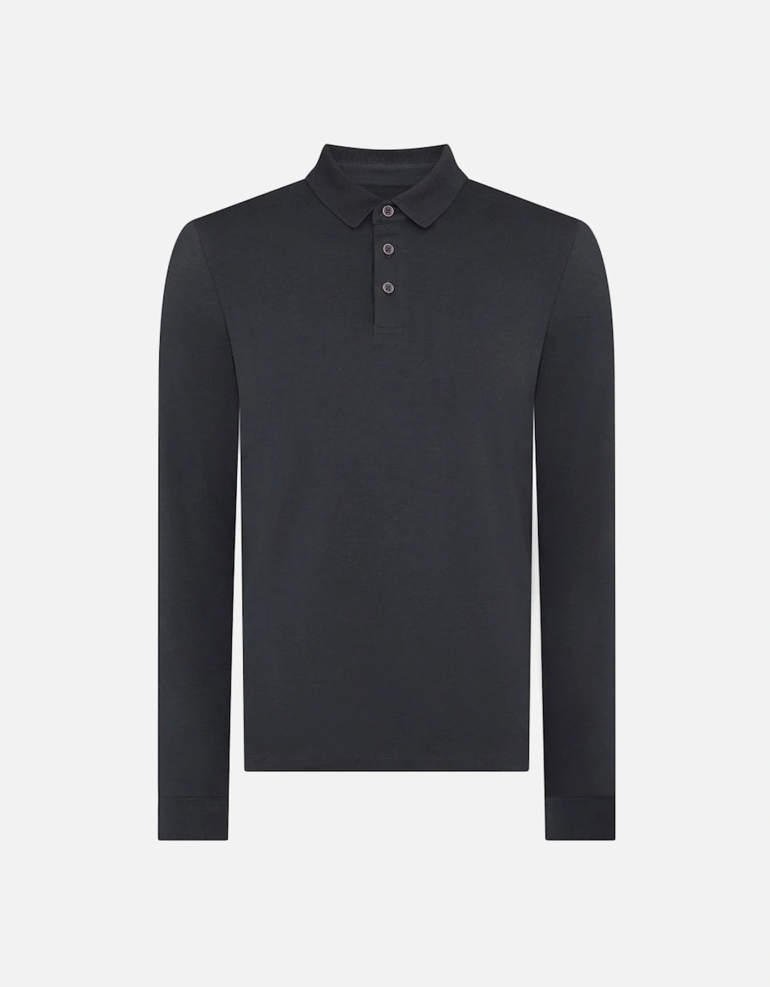 Long Sleeve Polo Shirt Charcoal