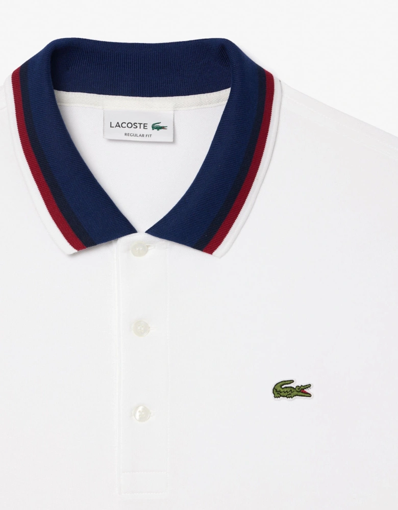 Men's White Short Sleeved Polo Shirt