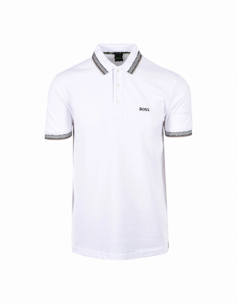 Boss Paddy Polo Shirt Open White