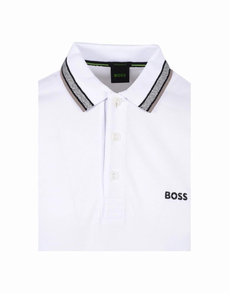 Boss Paddy Polo Shirt Open White