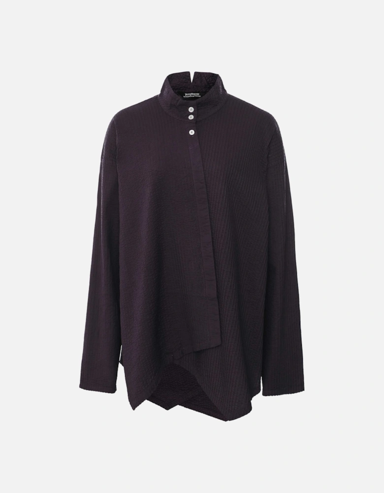 Asymmetric Pintuck Lawn Shirt