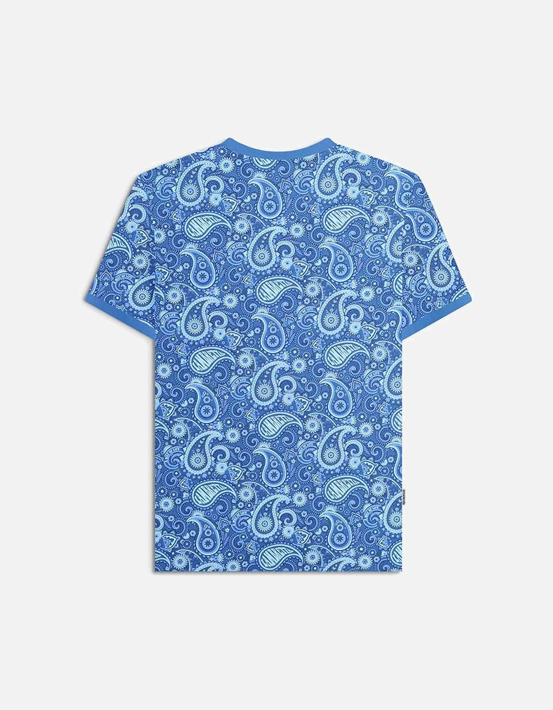 Mens Paisley Crew Neck Cotton T-Shirt