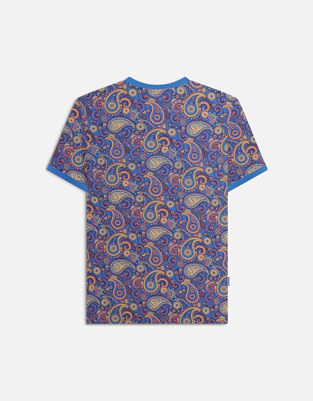 Mens Paisley Crew Neck Cotton T-Shirt