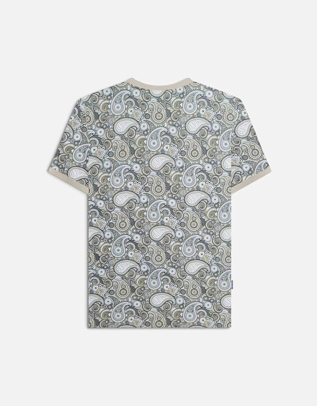 Mens Paisley Crew Neck Cotton T-Shirt