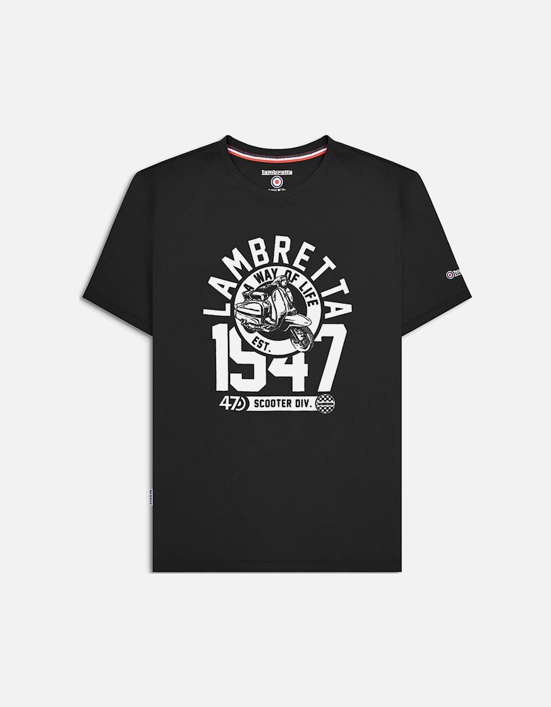 Mens 1947 Short Sleeve Crew Neck T-Shirt, 2 of 1