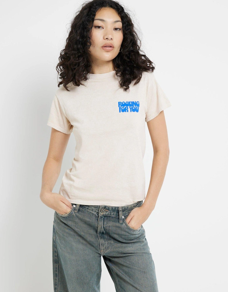 Rooting For You T-Shirt - Light Yellow