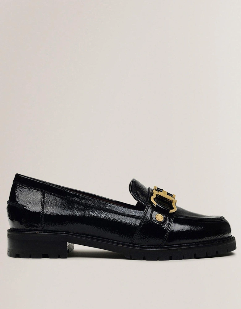 Linden Row Chunky Stirrup Loafer - Black