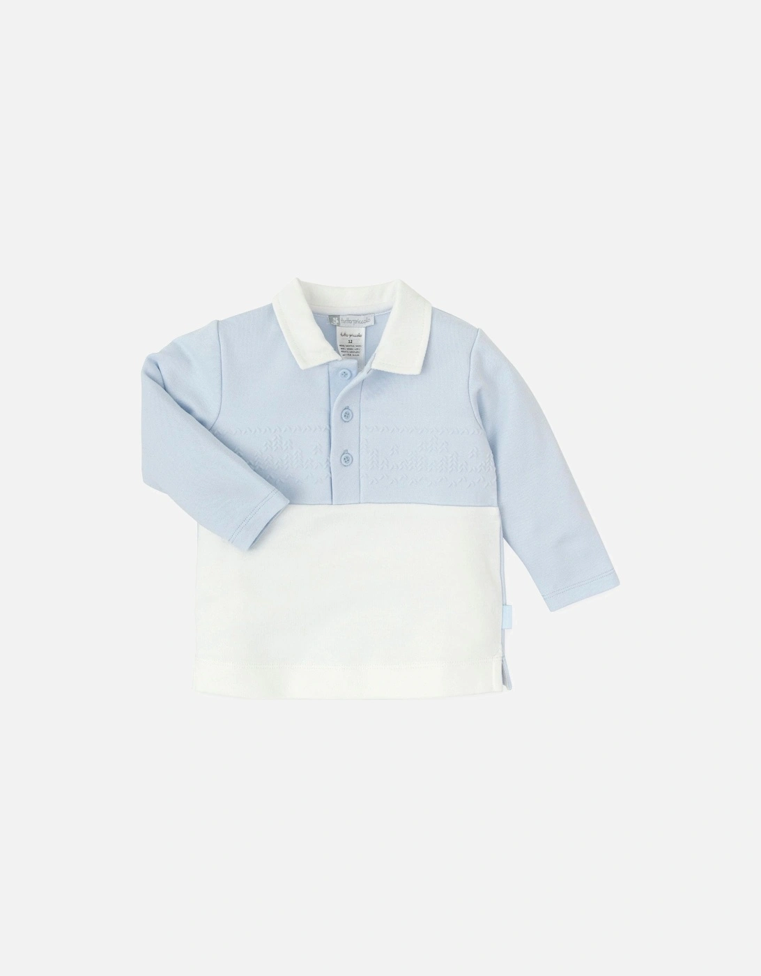 Pale Blue Soft Polo Top