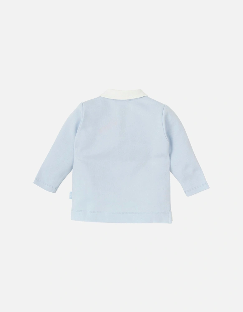 Pale Blue Soft Polo Top