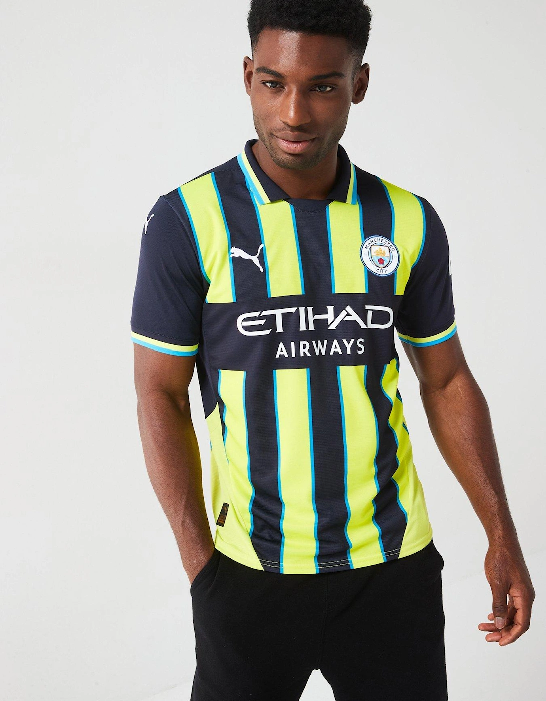 Men's Manchester City 24/25 Short Sleeved Away Stadium Jersey - Navy, 6 of 5