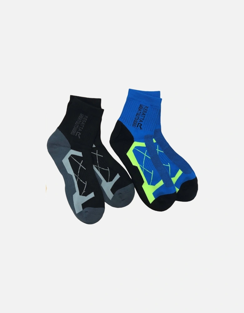 Mens 2 Pack Outdoor Active Wicking Walking Socks